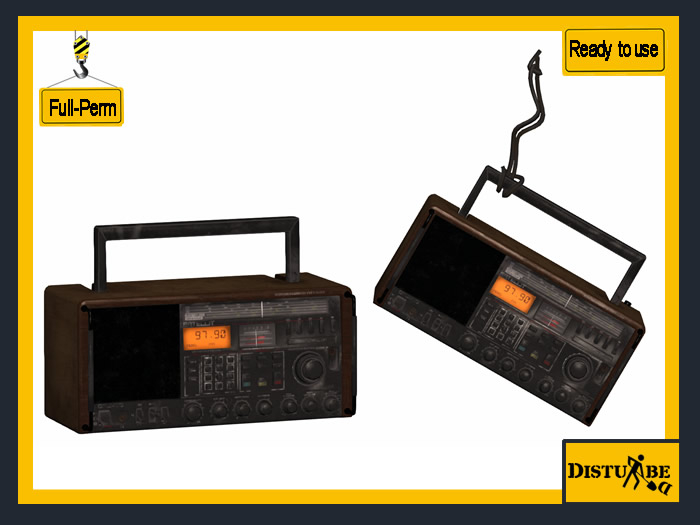 Second Life Marketplace DisturbeD Retro Radio & Hanging Radio